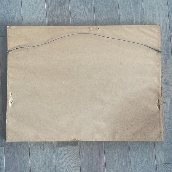 Vintage Paris LE MOULIN ROUGE Art Print - Signed YVO - Gold Wooden Frame - Picture 10 of 10